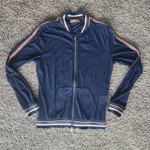 ANATOMIE Mesh Jacket Women's Medium Made in Italy Full Zip Blue & Orange